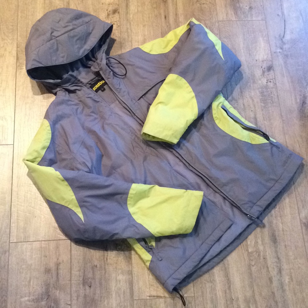 Solstice Large Ski Jacket Winter Coat Grey Green